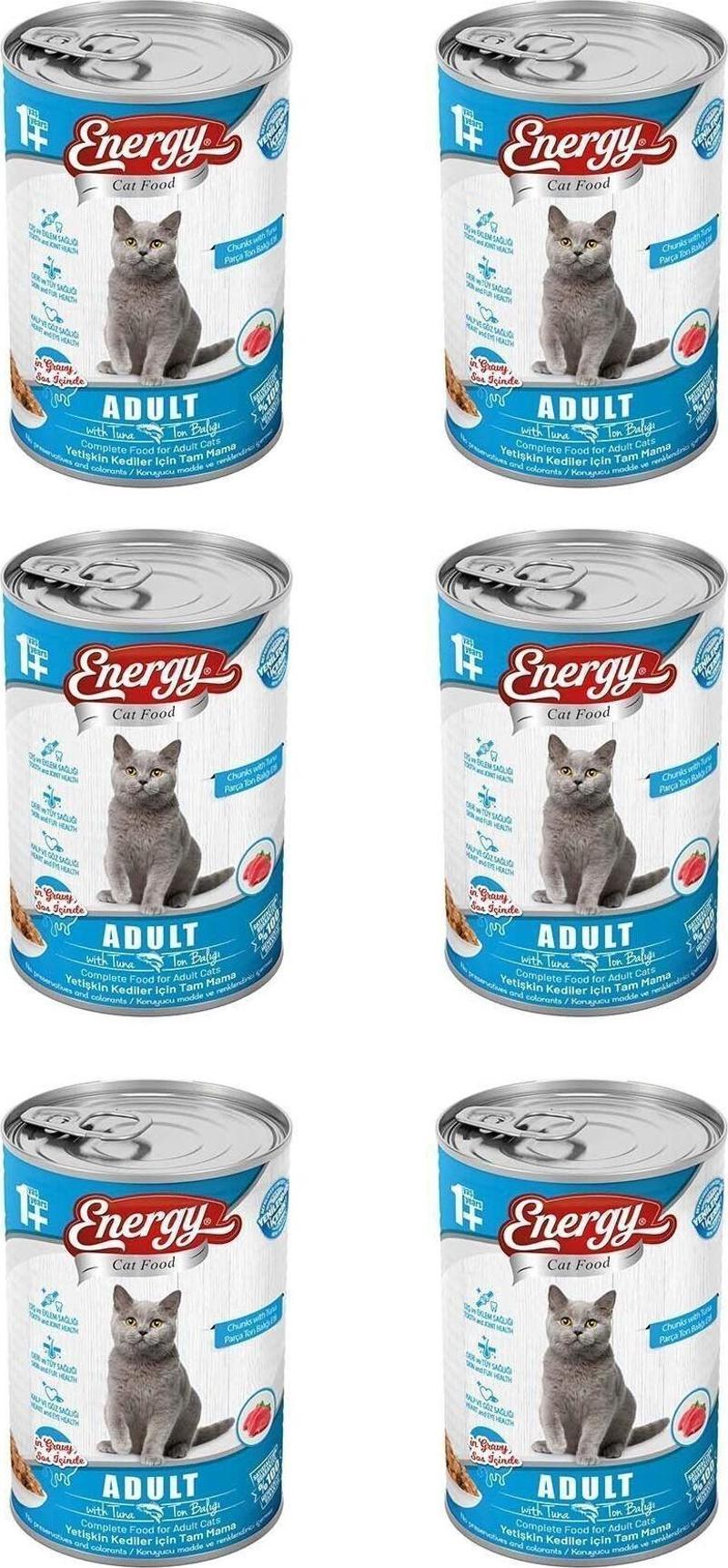 Ton Balıklı Yetişkin Yaş Kedi Maması 400 G - 6 Adet