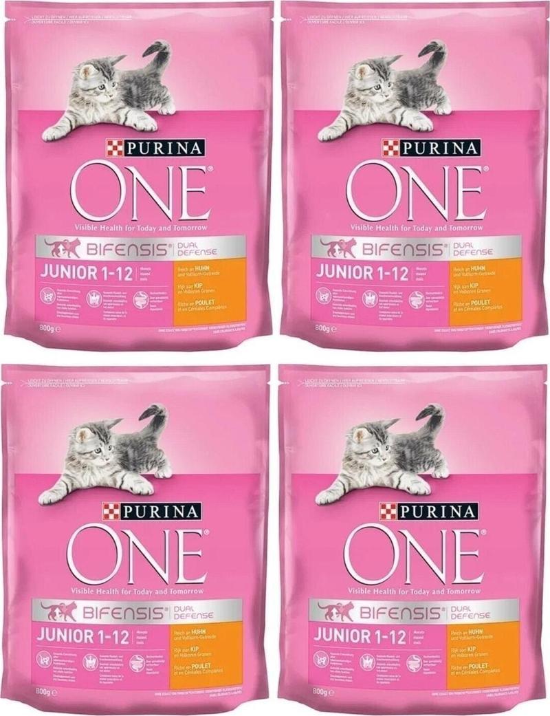 One Tavuklu Yavru Kedi Maması 800 Gr 4 Adet