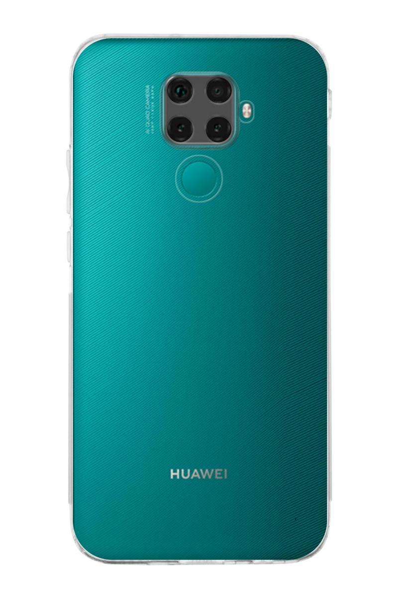 Kılıfmania Huawei Mate 30 Lite ile Uyumlu Kapak Kamera Korumalı Tıpalı Silikon Şeffaf Kılıf