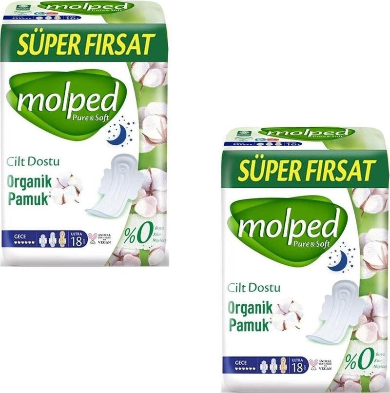 Pure Soft Gece 18 Li Hijyenik Ped 2 Adet