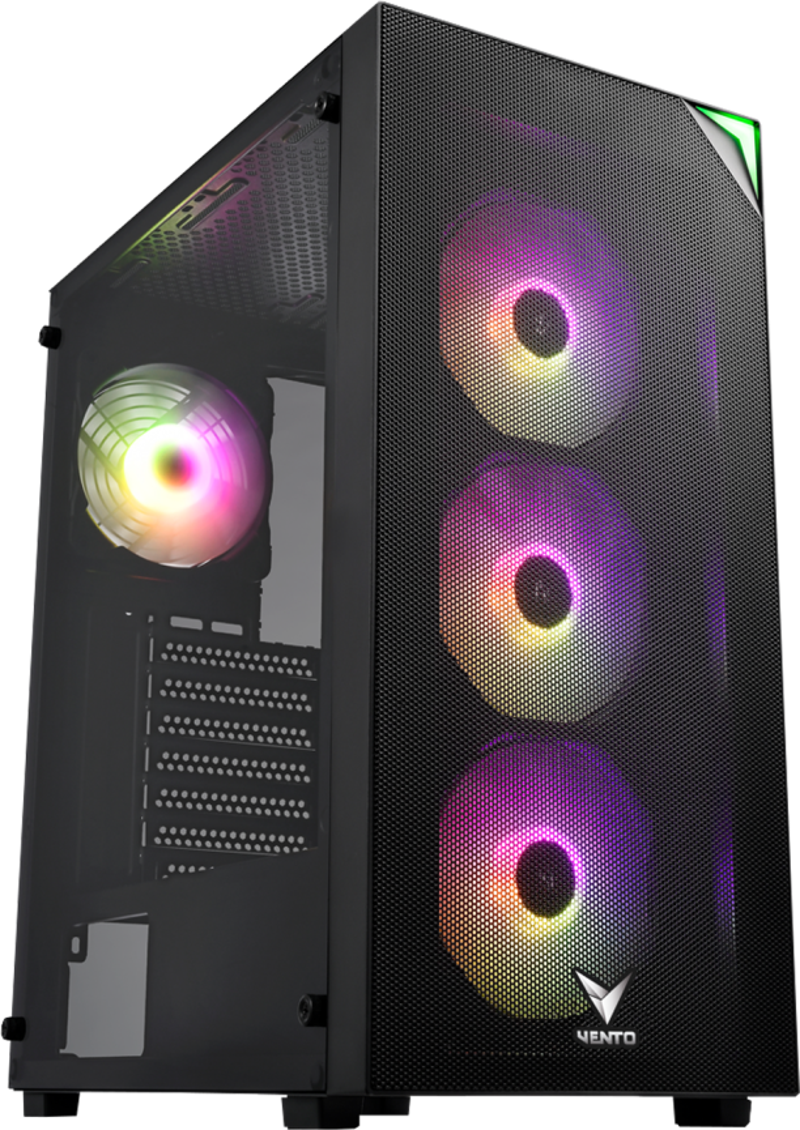 VG3400S Mid Tower, 650W 80+ Siyah, Temperli Cam, RGB, ATX GAMING KASA