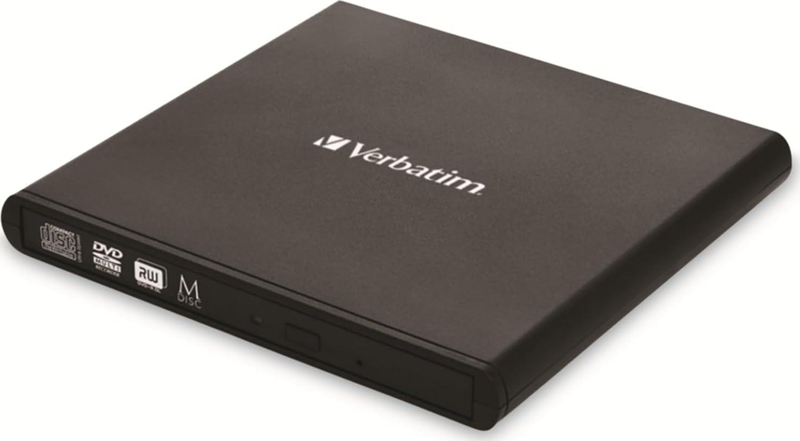 VERBATIM 53504 - EXTERNAL SLIMLINE CD/DVD WRITER ( Light Ver. ) USB 2.0