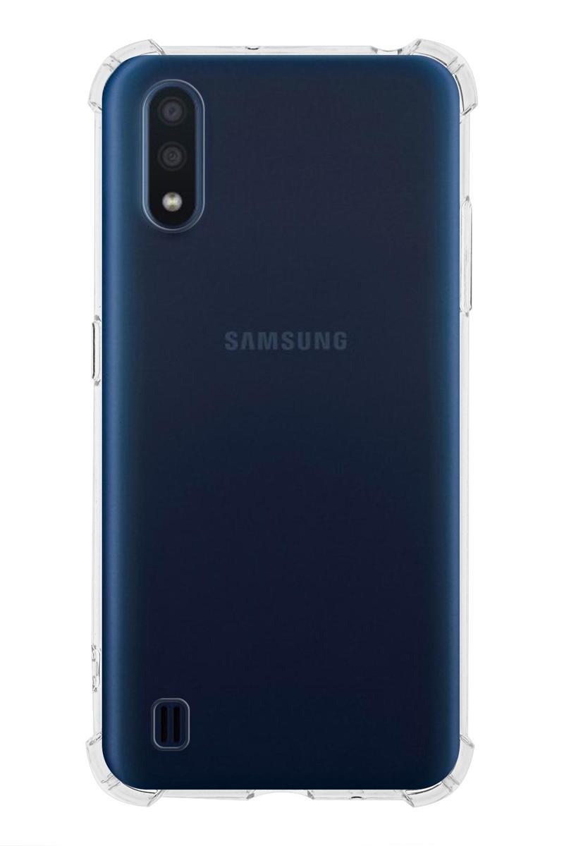 KZY İletişim Samsung Galaxy A01 Kapak Köşe Korumalı Airbag Antishock Silikon Kılıf