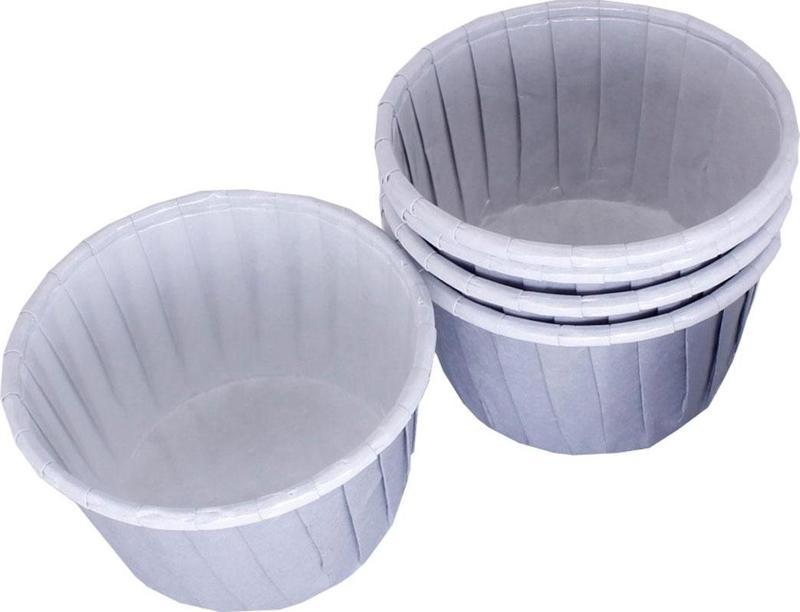 Cupcake Kalıbı Küçük Boy Düz Renk  44X35  MM (100 Adet)  Gri