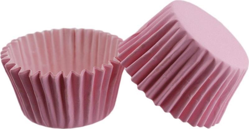 Cupcake Kalıbı Pet Kapsül  Kek Kalıbı 48X34 MM (100 Adet)  Pembe