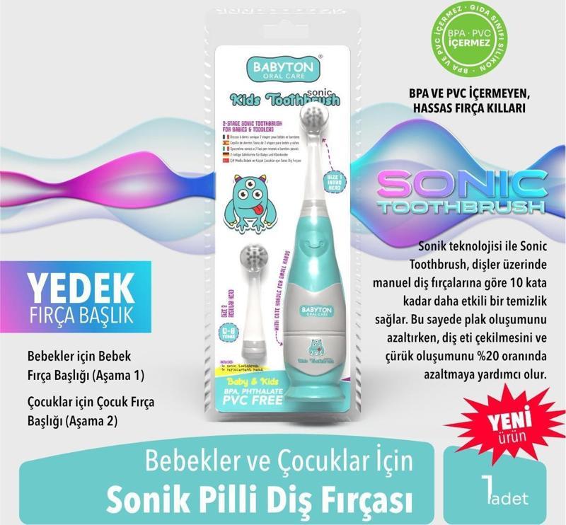 Bebekler ve Çocuklar İçin Sonik Pilli Diş Fırçası