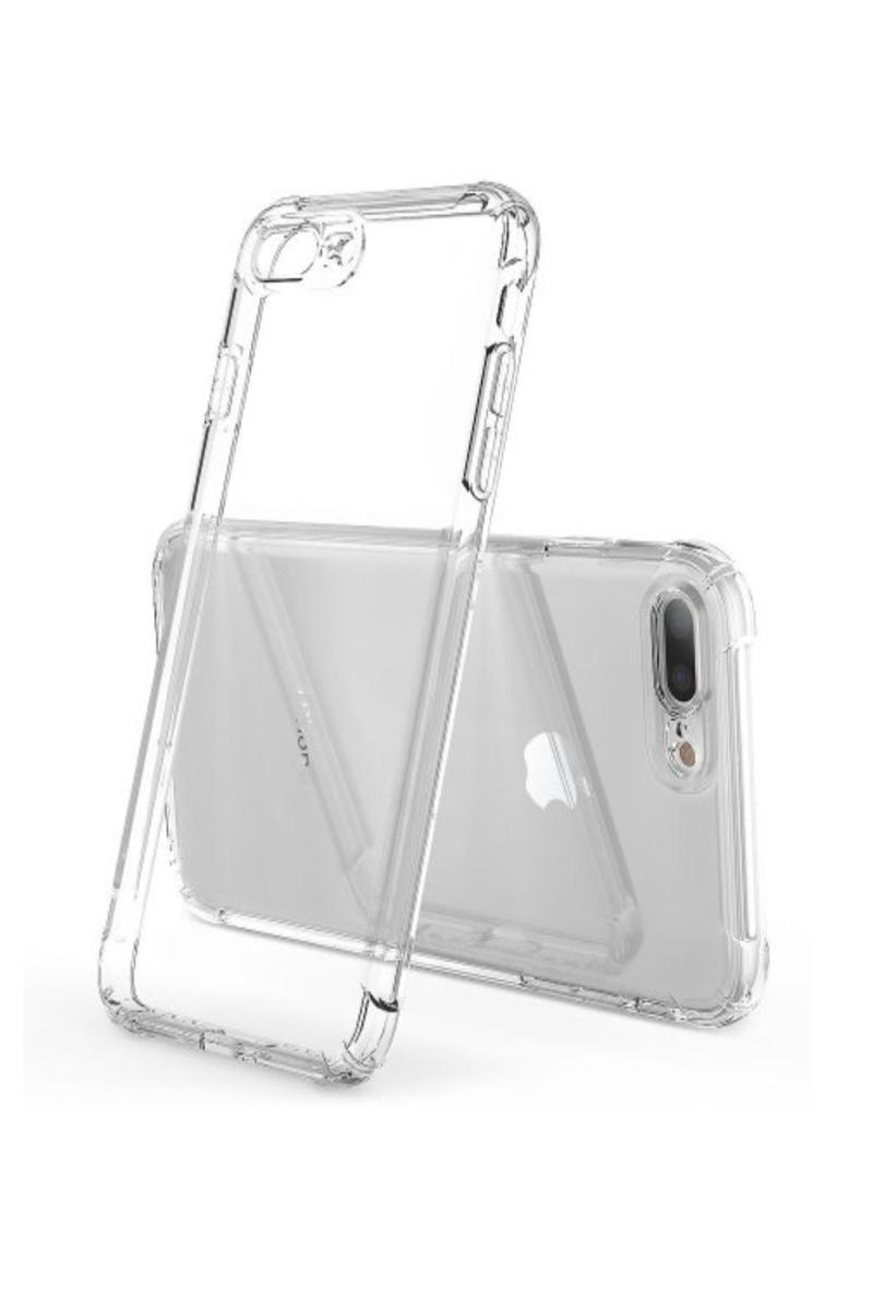 Kılıfmania Apple iPhone 7 Plus Kapak Kamera Korumalı Antişok Airbag Köşe Korumalı Silikon Şeffaf Kılıf