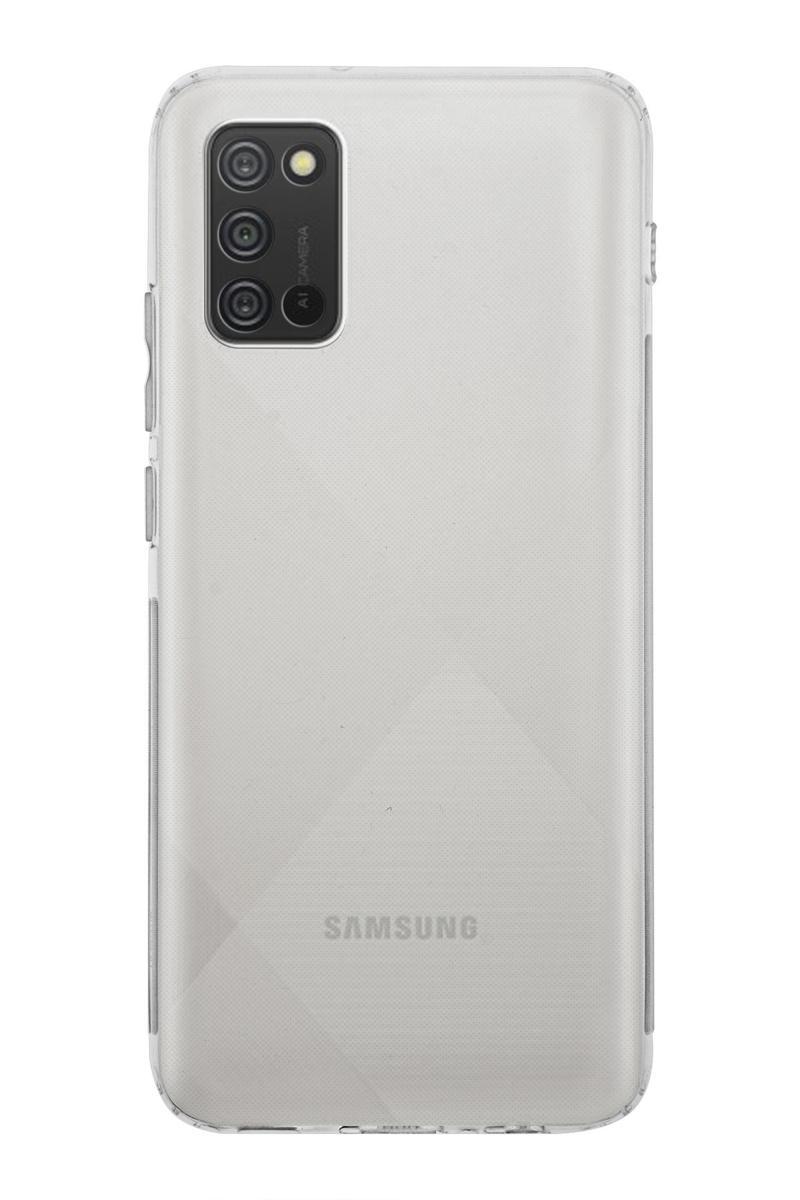 Kılıfmania Samsung Galaxy A02s Kapak Kamera Korumalı Tıpalı Şeffaf Silikon Kılıf