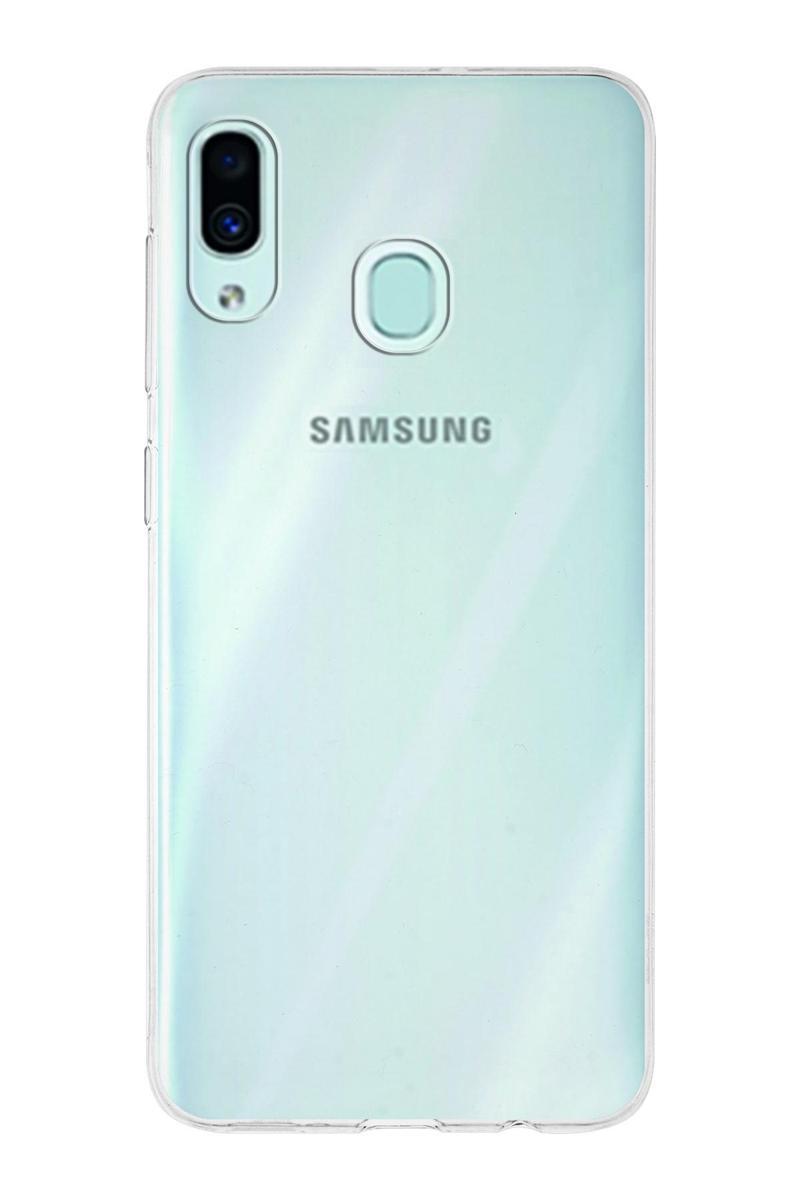 KZY İletişim Samsung Galaxy A30 Kapak 1mm Şeffaf Silikon Kılıf