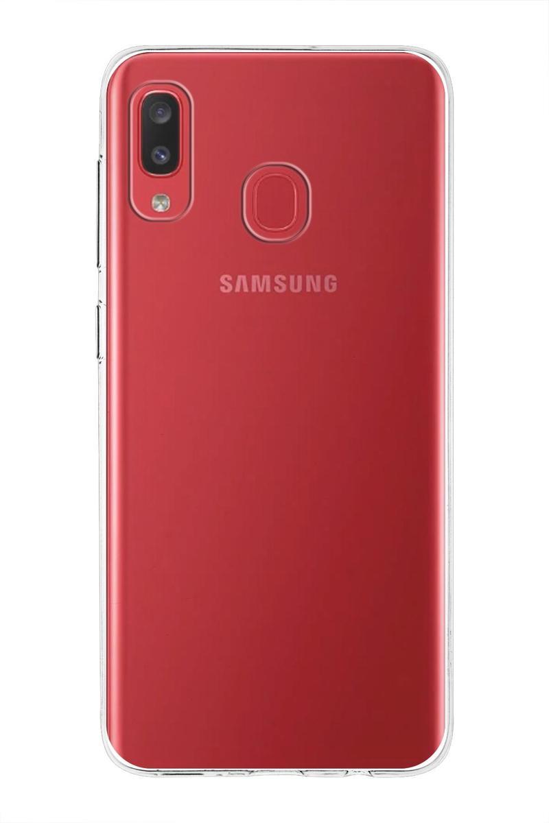 Kılıfmania Samsung Galaxy A20 Kapak 1mm Şeffaf Silikon Kılıf