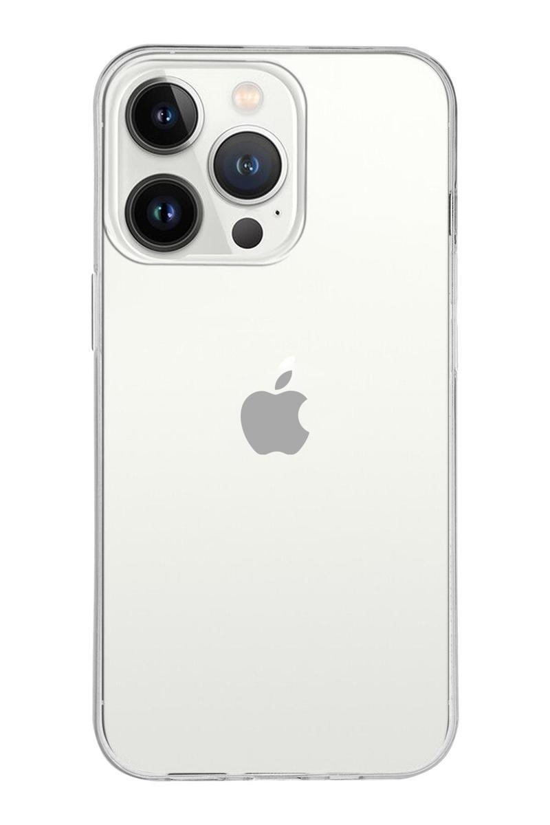 KZY İletişim Apple iPhone 13 Pro Max Kapak 1mm Şeffaf Silikon Kılıf