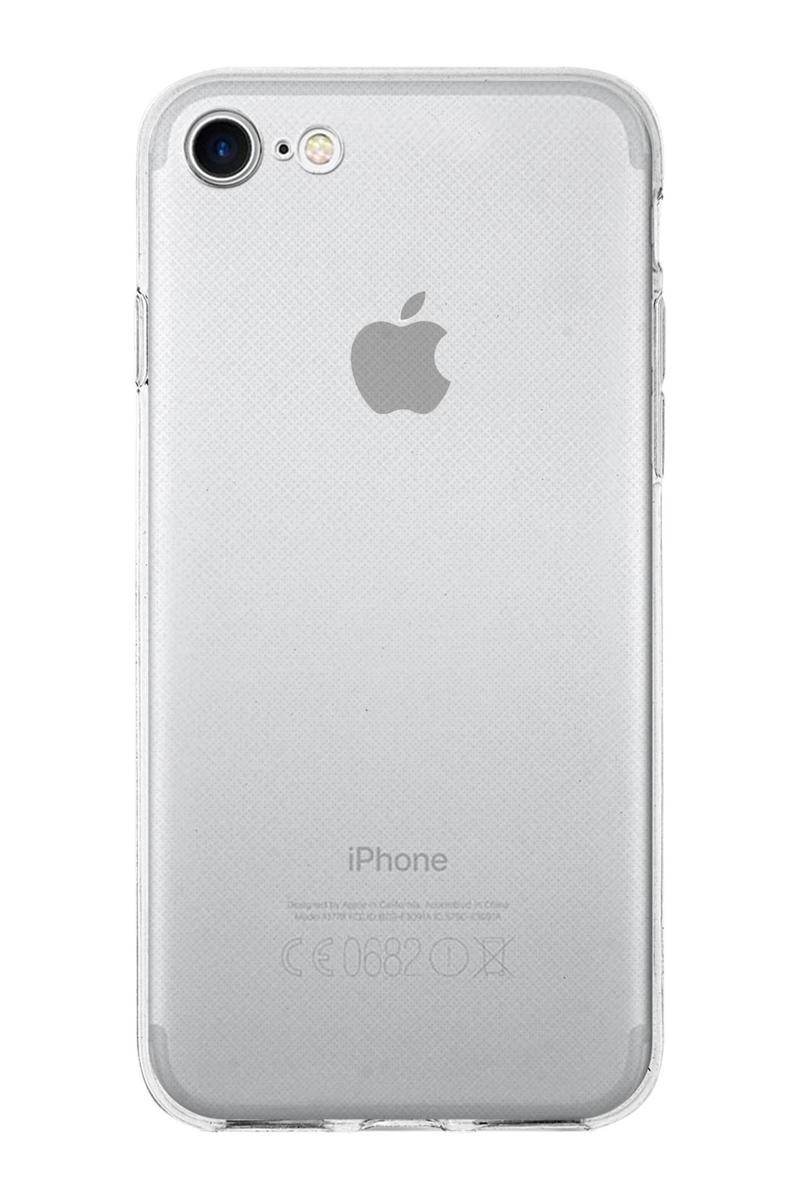KZY İletişim Apple iPhone 8 Kapak 1mm Şeffaf Silikon Kılıf
