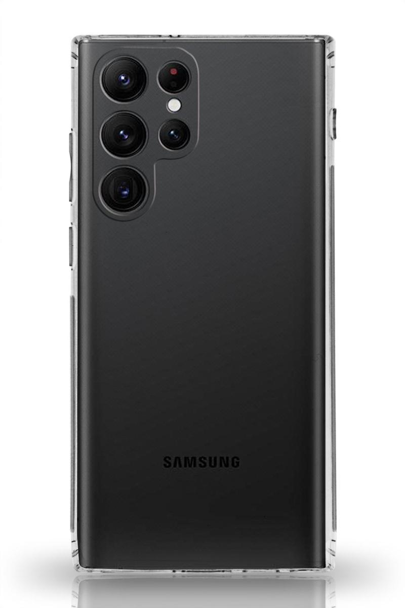 Kılıfmania Samsung Galaxy S22 Ultra Tıpalı Kamera Korumalı Şeffaf Premier Kılıf