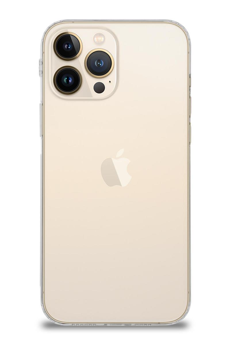 KZY İletişim Apple iPhone 13 Pro Tıpalı Kamera Korumalı Şeffaf Premier Kılıf