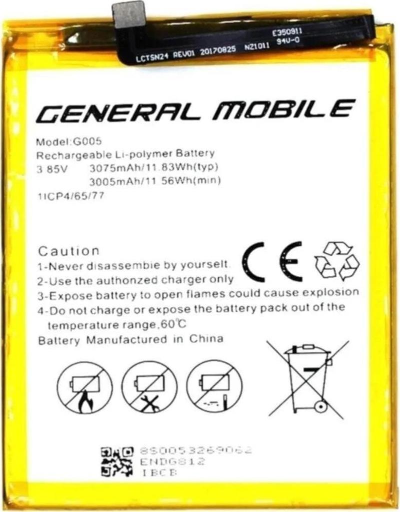 Genaral Mobile GM 8 Batarya Pil Sıfır Orijinal