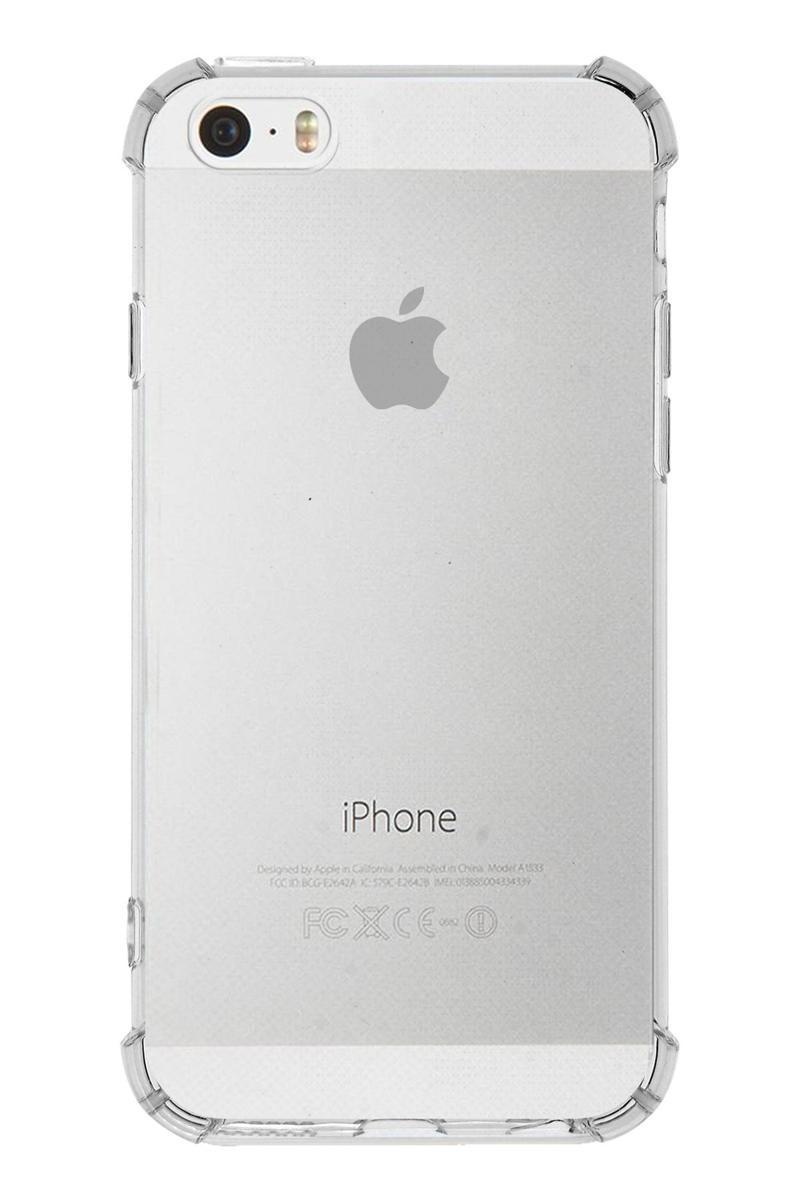 KZY İletişim Apple iPhone 5S Kapak Köşe Korumalı Airbag Antishock Silikon Kılıf
