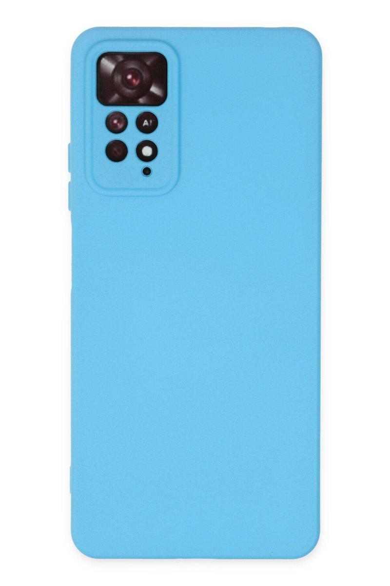 Kılıfmania Xiaomi Redmi Note 11 Pro Kapak İçi Kadife Kamera Korumalı Lansman Silikon Kılıf - Mavi