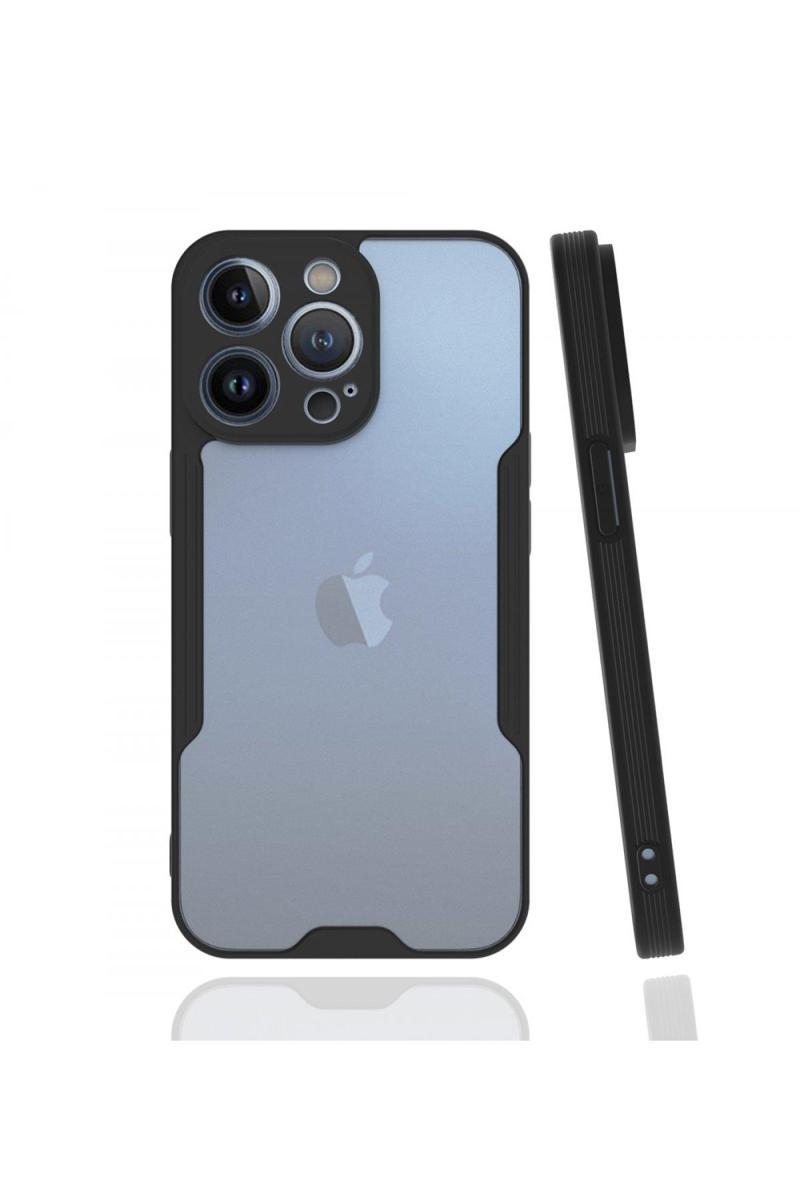 KZY İletişim Apple iPhone 13 Pro Kılıf Kamera Korumalı Colorful Kapak - Siyah