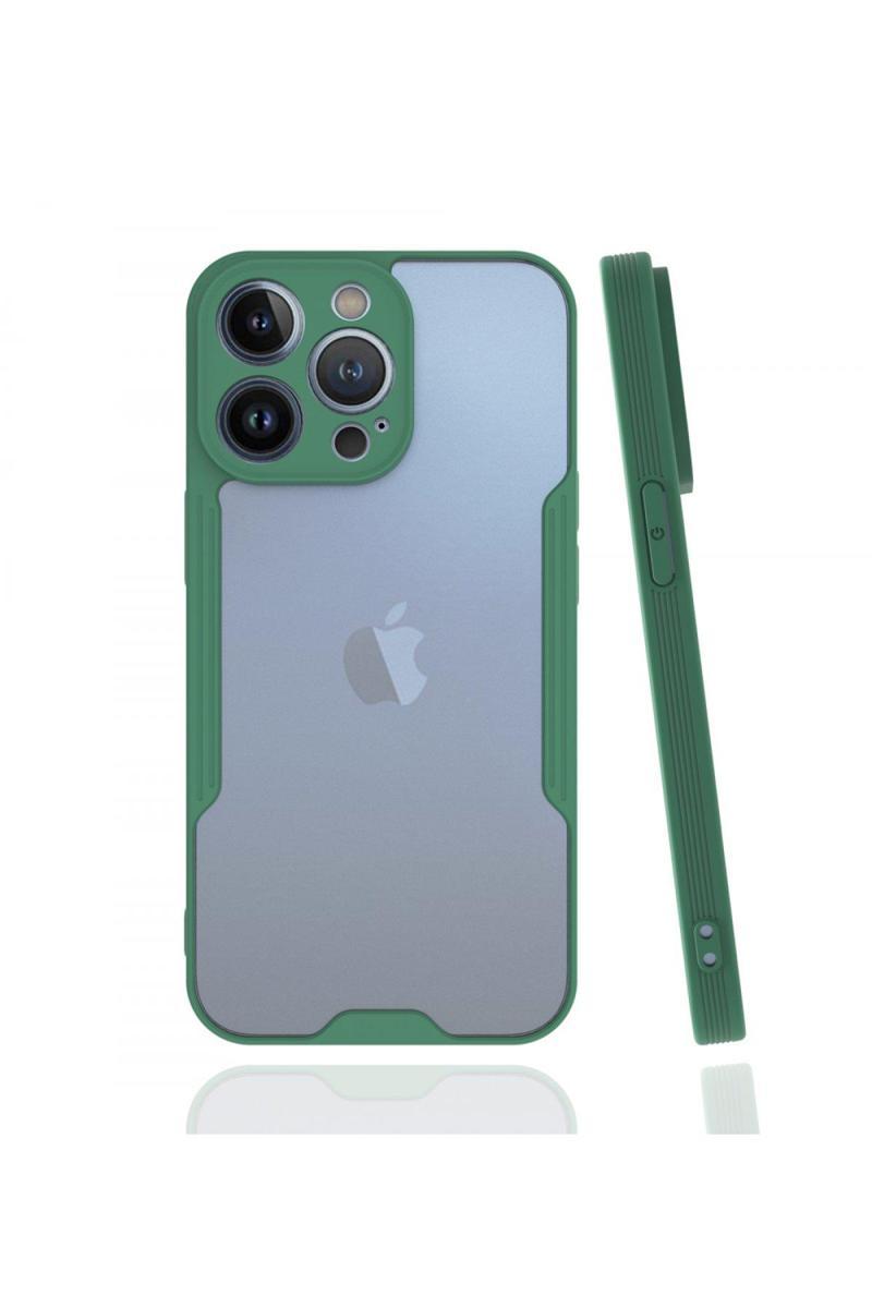 KZY İletişim Apple iPhone 13 Pro Kılıf Kamera Korumalı Colorful Kapak - Yeşil