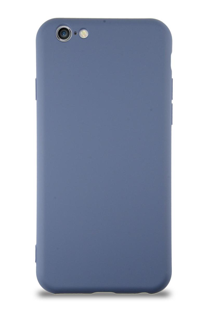 KZY İletişim Apple iPhone 6 Kapak İçi Kadife Kamera Korumalı Lansman Silikon Kılıf - Petrol Mavisi