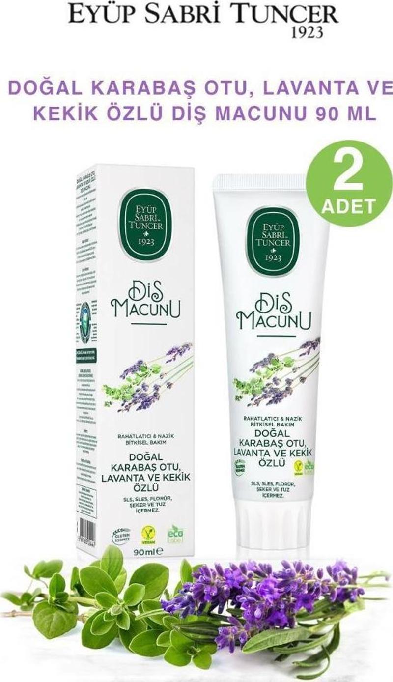 Doğal Karabaş Otu, Lavanta Ve Kekik Özlü Diş Macunu 90 ml X2