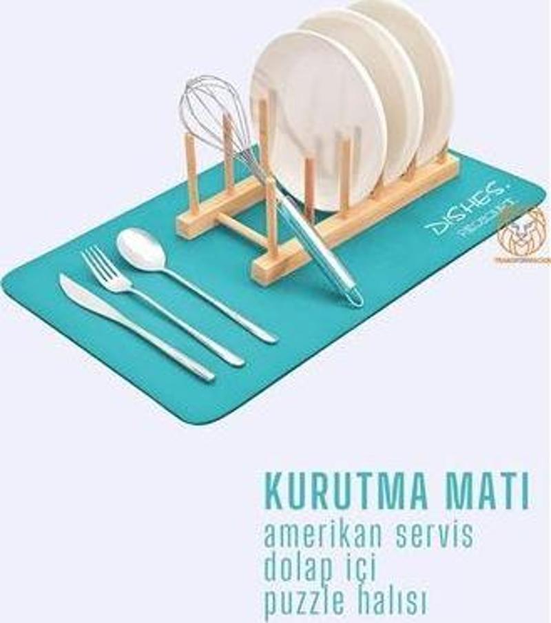 4 ADET Bulaşık Durulama Kurutma Matı Süzücü Emici D.Reohouri Design Top-tan Paket 330920