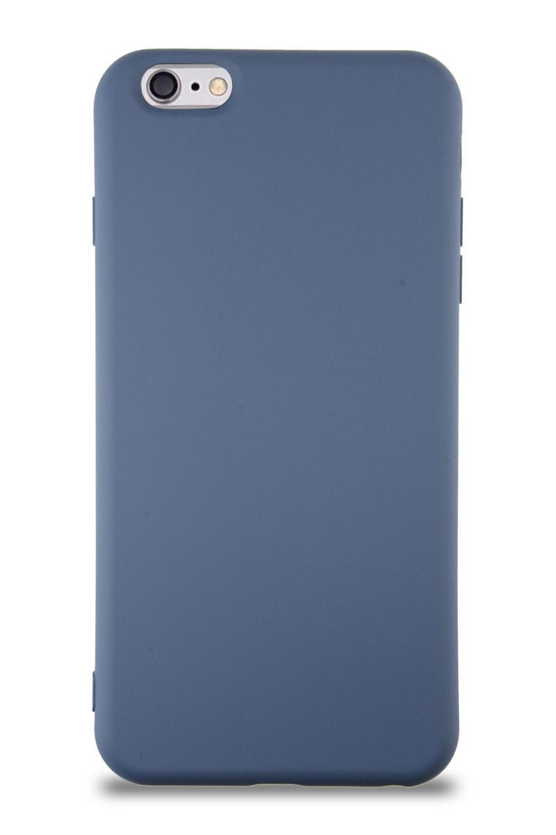 KZY İletişim Apple iPhone 6S Plus Kapak İçi Kadife Lansman Silikon Kılıf - Petrol Mavisi