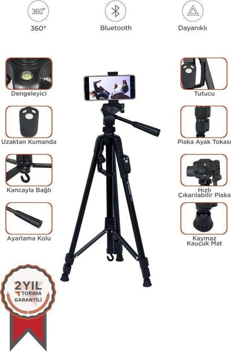 8830 Profesyonel 1.2m Su Terazili Kumandalı Tripod Kamera Tripod