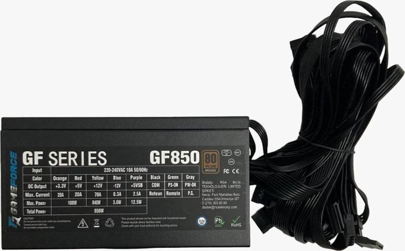 GF850 850W 80+ Bronze Güç Kaynağı