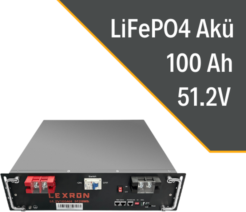 100AH 51.2V LİTYUM AKÜ (KASET TİPİ)