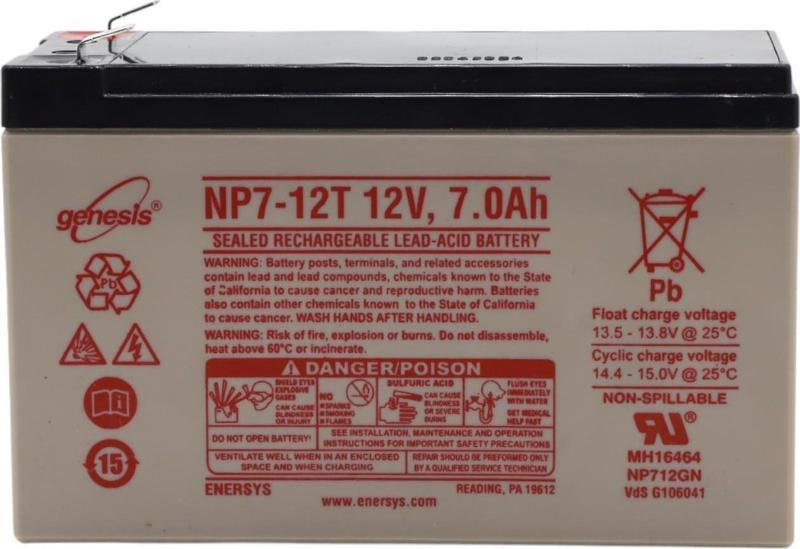 ENERSYS GENESİS NP7-12T 12V 7AH BAKIMSIZ KURU TİP AGM VRLA AKÜ