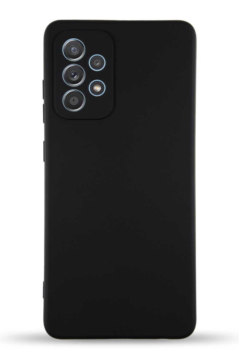 KZY İletişim Samsung Galaxy A72 Kapak İçi Kadife Kamera Korumalı Lansman Silikon Kılıf - Siyah