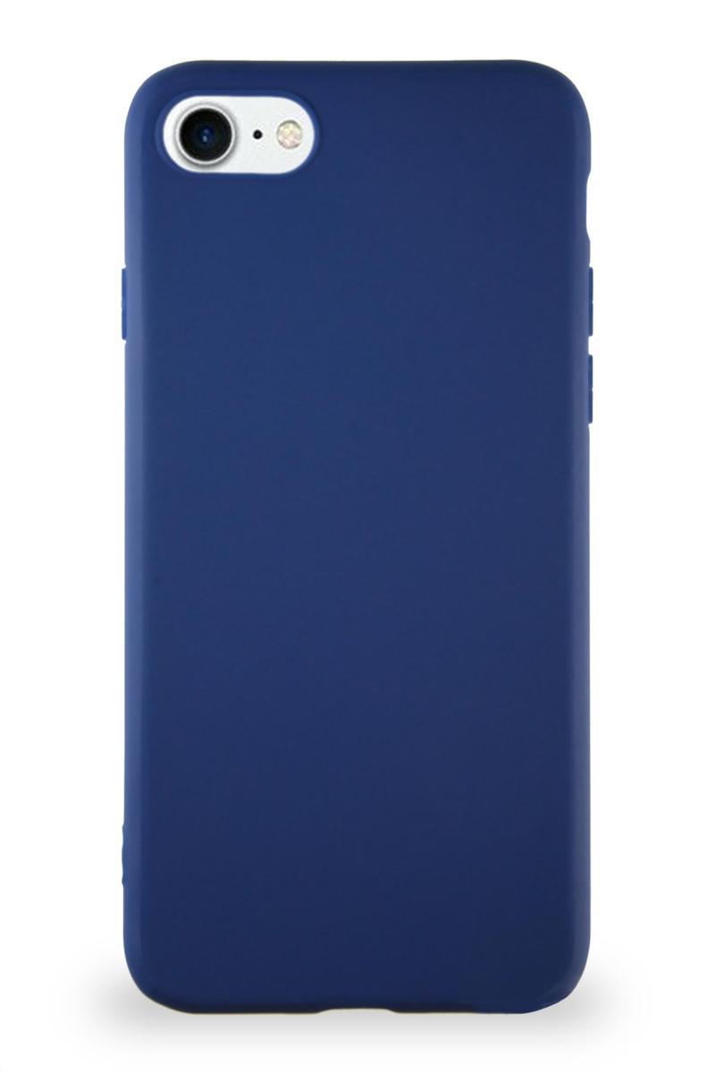 KZY İletişim Apple iPhone 8 Kılıf Soft Premier Renkli Silikon Kapak - Lacivert
