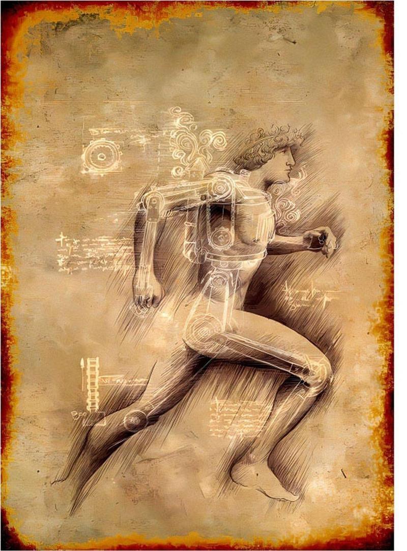 Koşan İnsan Anatomisi Hediyelik Ahşap Tablo 35 cm x 50 cm