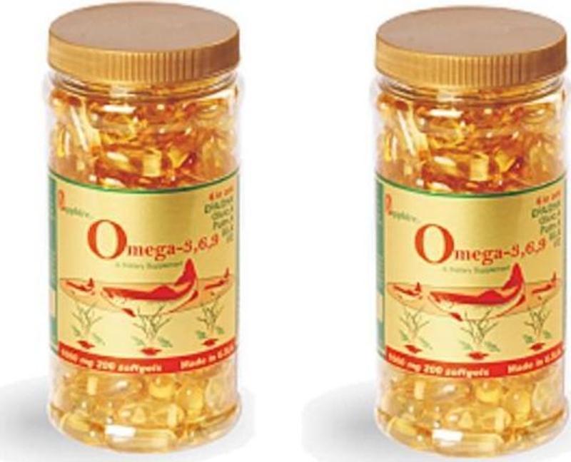 Omega-3,6,9 Softgel 200 Yumuşak Kapsül 2 Kutu