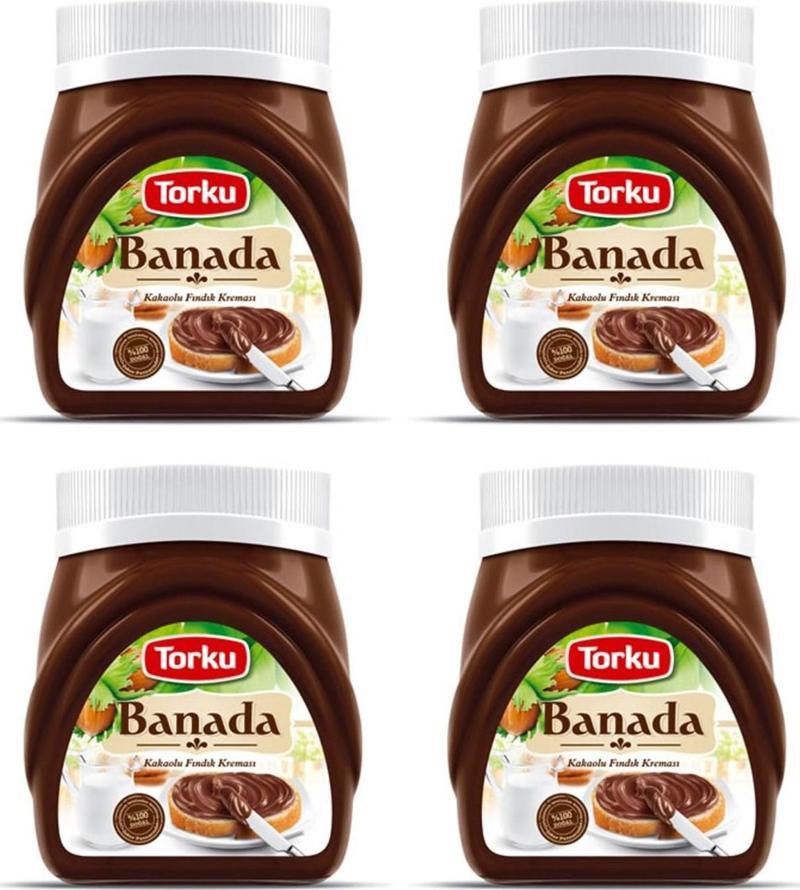 Banada Kakaolu Fındık Kreması Cam 400 gr x 4 Adet