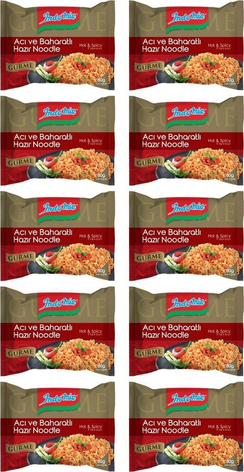 Noodle Gurme Acı Ve Baharatlı 80 gr x 10 Adet