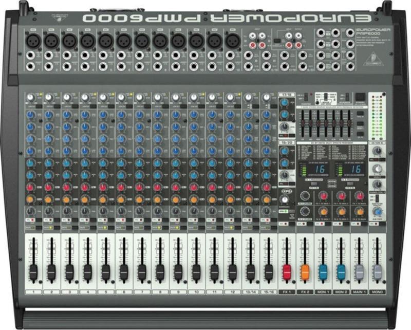 Pmp6000 1600-Watt 20-Channel Powered Mixer Dual Multi-Fx Processor Fbq Feedback System