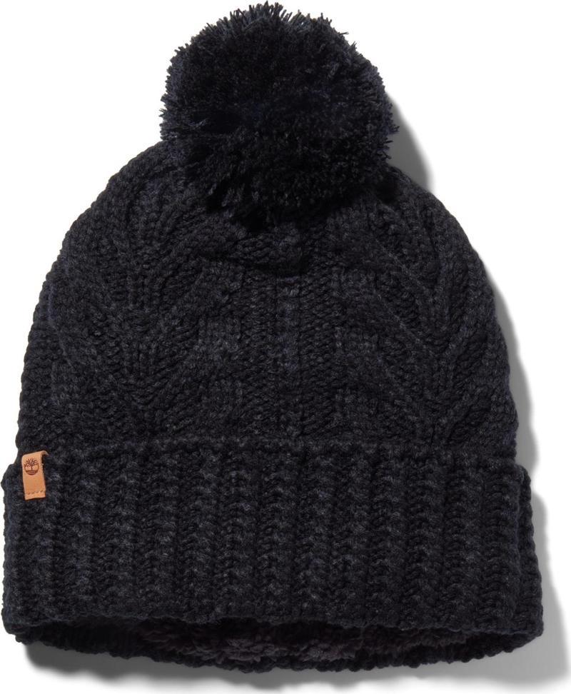 B0A1ERO0011-R Timberland Cable Premium Pom Beanie Kadın Siyah