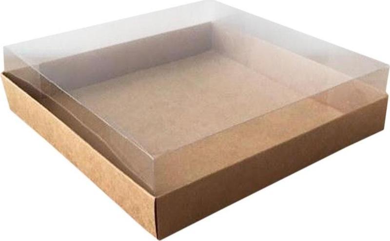 Asetat Kapaklı Karton Kutu Havlu Kutusu 20X20X5  CM (10 Adet)  Kraft