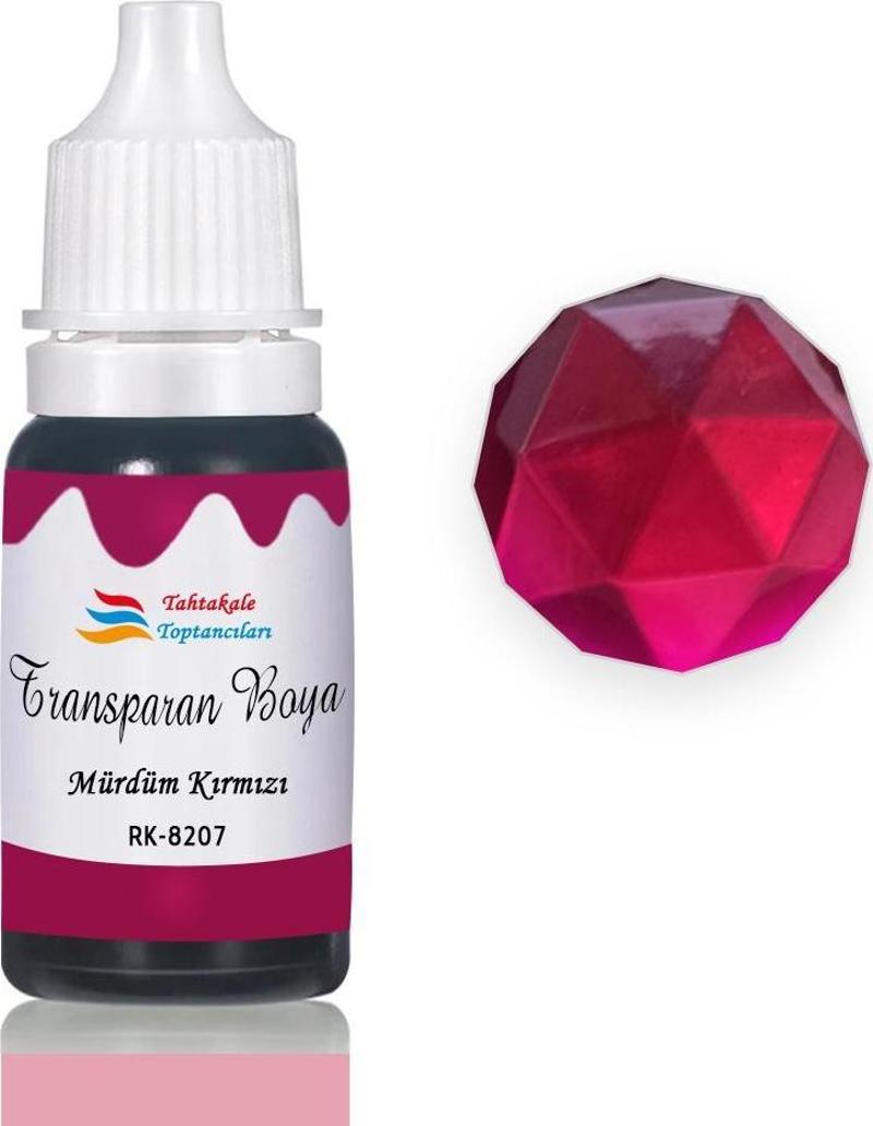 Epoksi Reçine Transparan Boya Pigment Şeffaf Epoksi Boyası 20 ML  Mürdüm Kırmızı - 8207