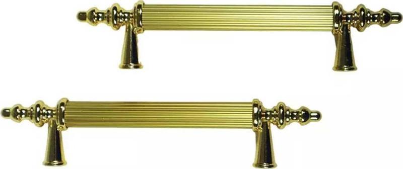Kulp Silindir Çizgili  Zamak Kulp  Model 14 CM (2 Adet)  Gold