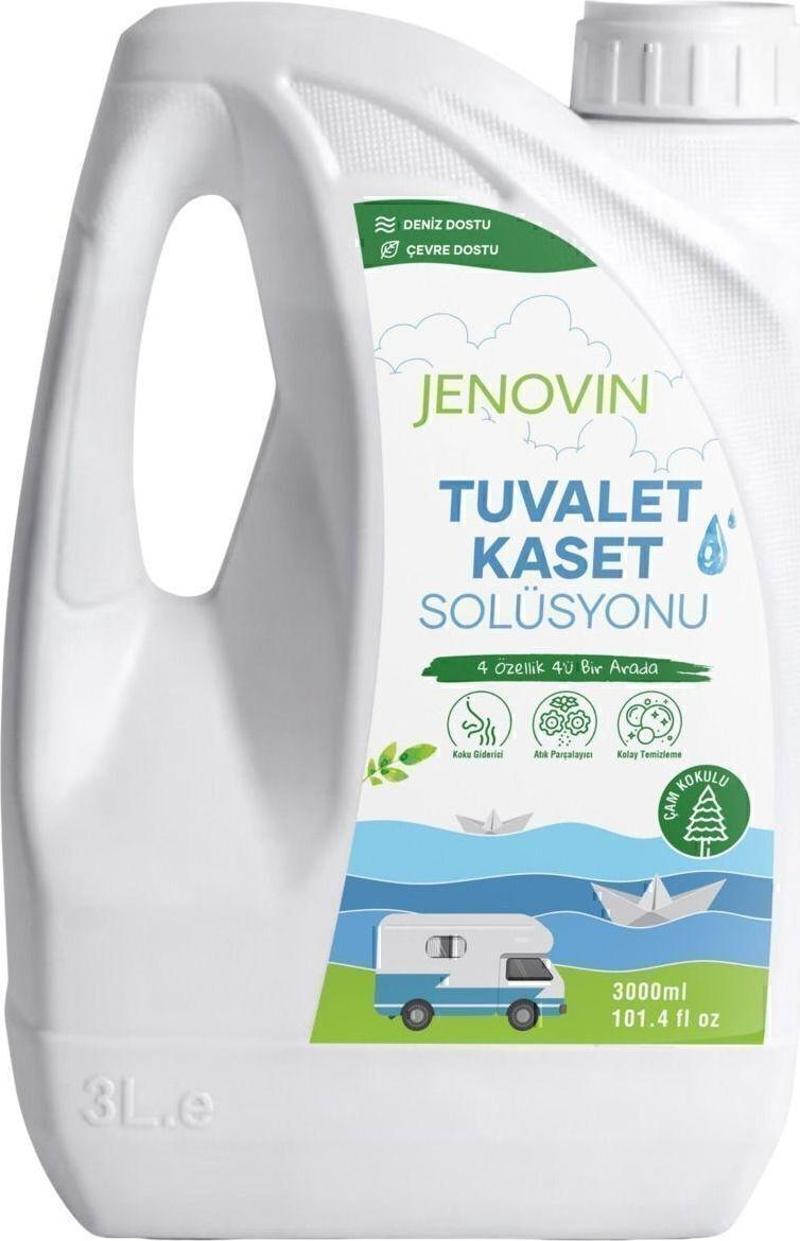 Ölçek Hediyeli - Doğa Dostu Çam Aromalı Karavan Wc Kimyasalı 3L