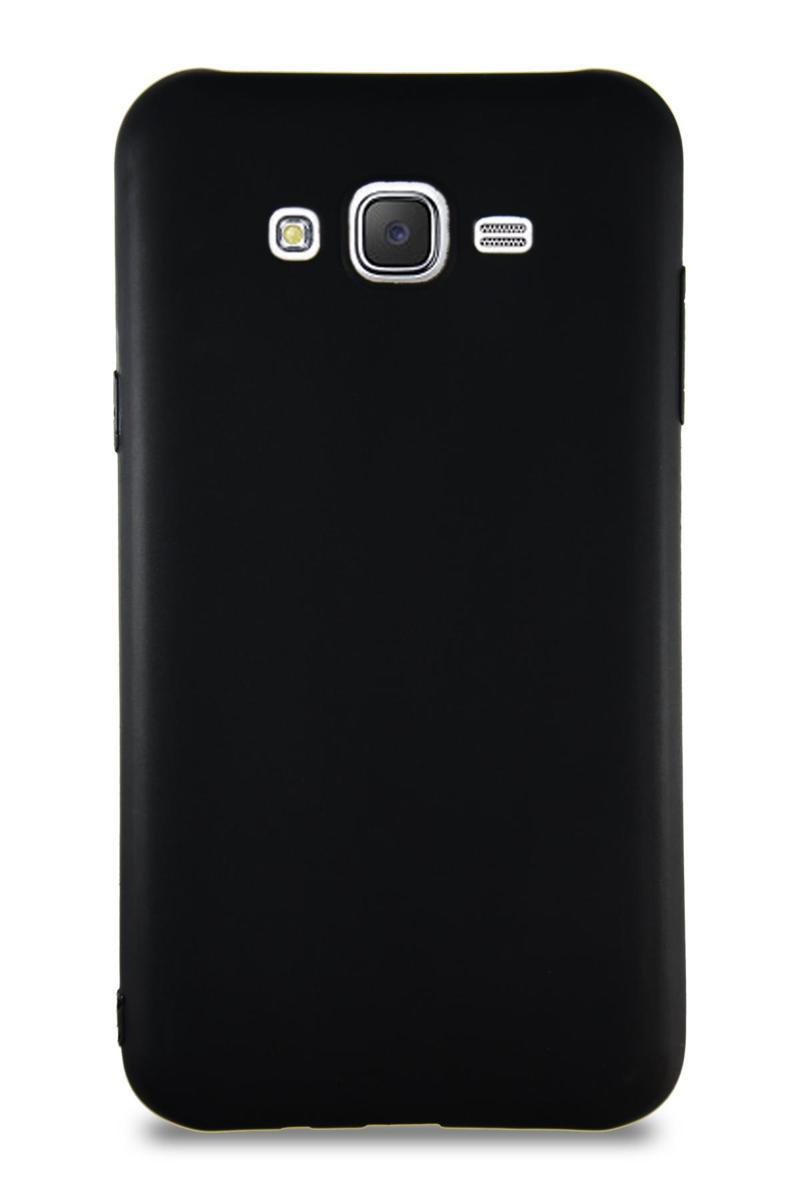 KZY İletişim Samsung Galaxy J7 Core Kılıf Soft Premier Renkli Silikon Kapak - Siyah