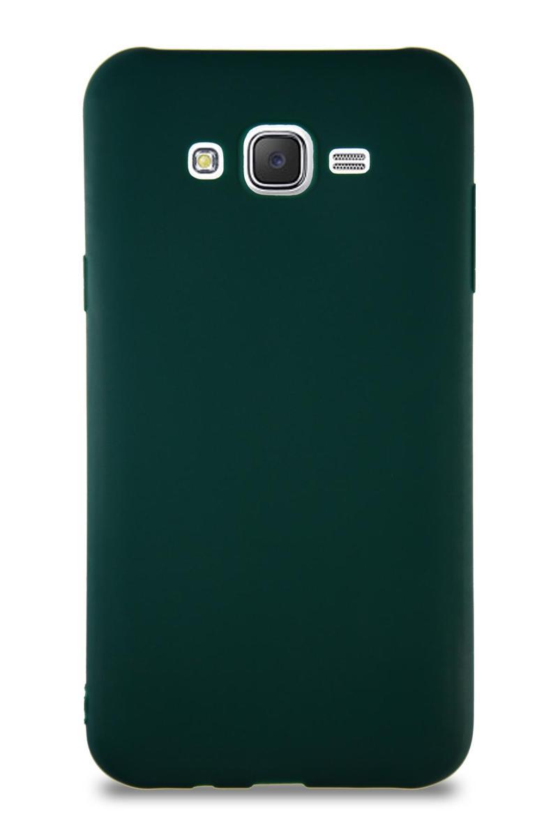 KZY İletişim Samsung Galaxy J7 Core Kılıf Soft Premier Renkli Silikon Kapak - Yeşil