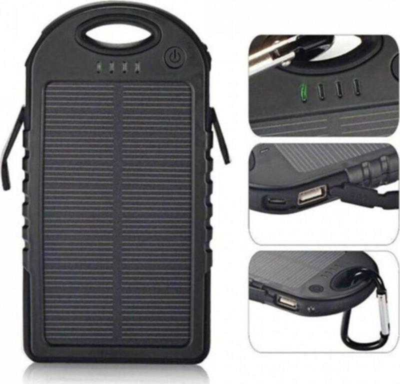 Güneş Enerjili 10.000 Mah Solar Powerbank - 2 Çıkışlı