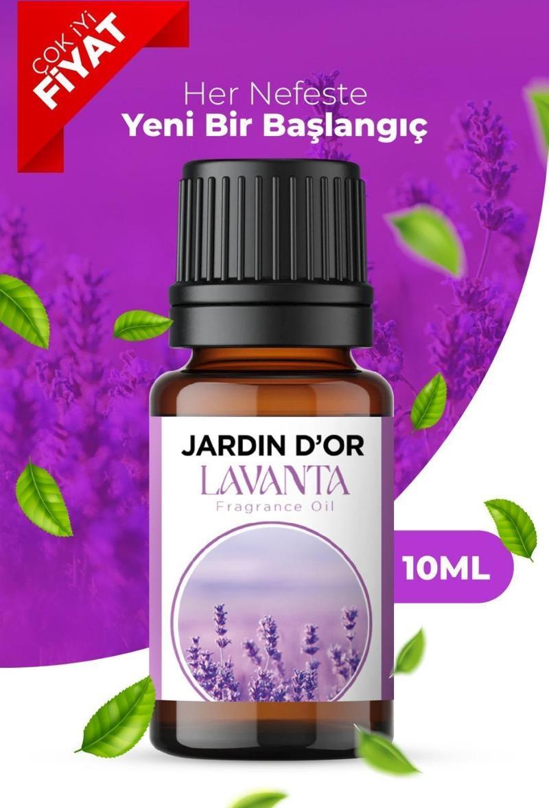 JARDIN D'OR LAVANTA Esansiyel Uçucu Koku Yağı Buhurdanlık Yağı Difüzör Esansı Ortam Kokusu 10 ml