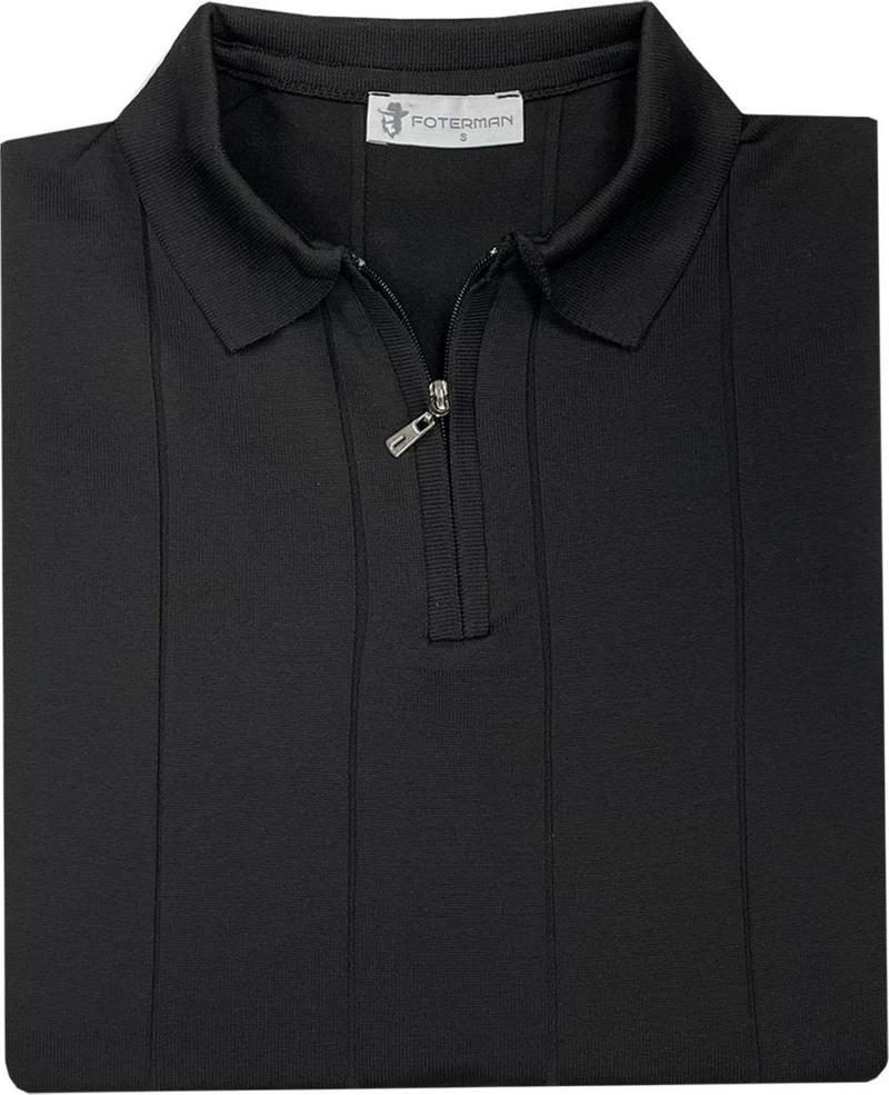 Erkek Slim Fit Polo Yaka Fermuarlı Triko-7073