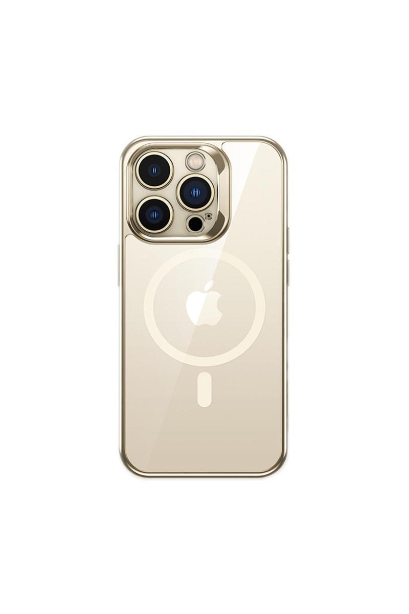 Benks Benks Iphone 14 Pro Max Uyumlu Magsafe Özellikli Cam Yüzey Ekran Koruyuculu Electroplated Kapak