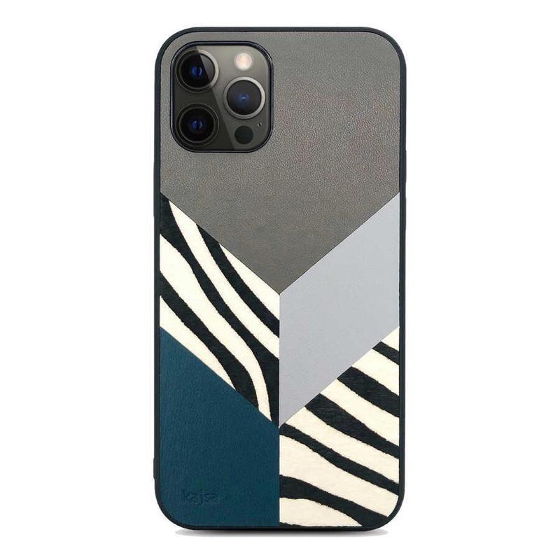 Kajsa Kajsa Apple iPhone 12 Pro Max Kılıf Kajsa Glamorous Serisi Zebra Combo Kapak